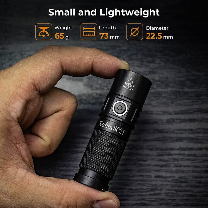 Міні-ліхтарик Sofirn SC21, 1000 люмен, USB-акумулятор, брелок з суперяскравим світлодіодом LH351D, батарея 16340 (вставлена), Магнітний хвіст, ліхтарик EDC, висока яскравість (відтінок SC21 4000K)