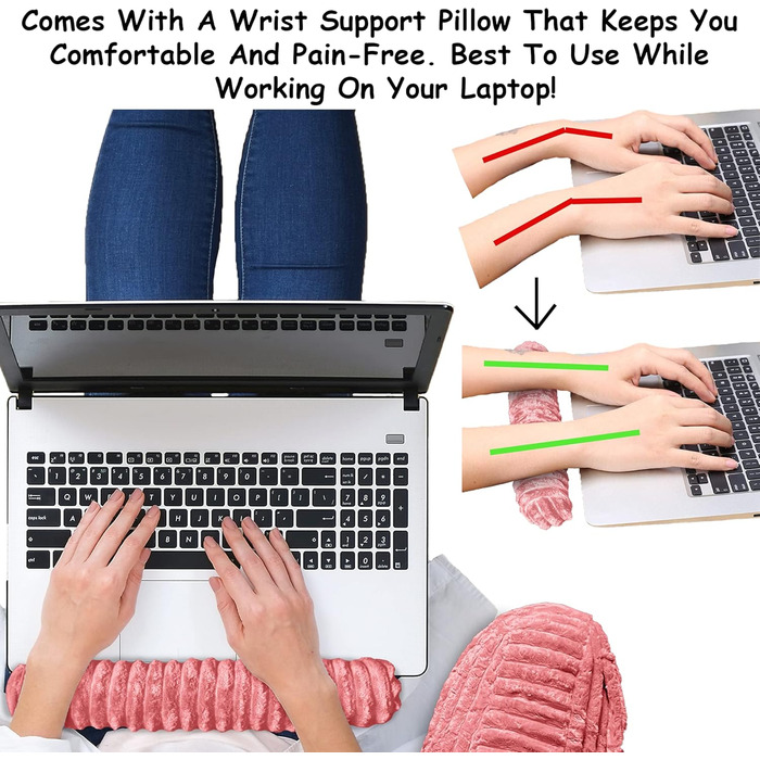 Крісло-мішок Homie з підставкою для зап'ястя, підлокітниками та спинкою для відпочинку, читання, роботи за ноутбуком та перегляду телевізора (біле). Розмір: Small, Колір: Rose