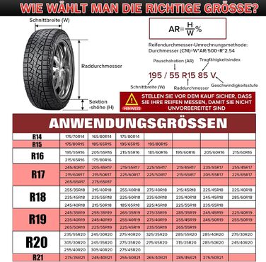 Захисні чохли для шин Moveland 18-22 дюйми (4 шт.) - водонепроникні, пилонепроникні, для зберігання та транспортування