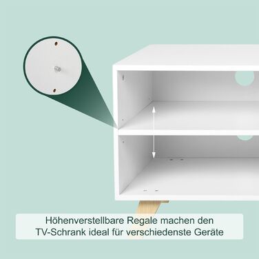 ТВ-тумба Relaxdays з металевим каркасом та 6 відділеннями