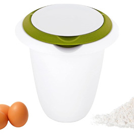 Набір кухонний та для випічки Westmark Duo 4 шт. (Quirltopf 1 л, миска 3,5 л, мірна склянка 1 л, скребок для тіста), пластик/силікон, прозорий/білий/червоний/чорний