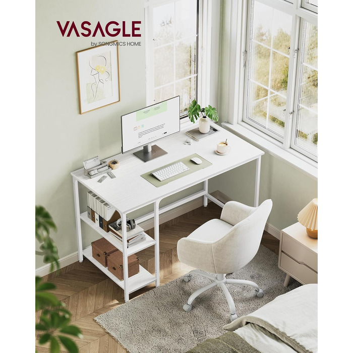 Стол письмовий VASAGLE 100x50x76 см, комп'ютерний, офісний, вінтажний стиль, для робочого кабінету, спальні, вітальні, коричнево-чорний