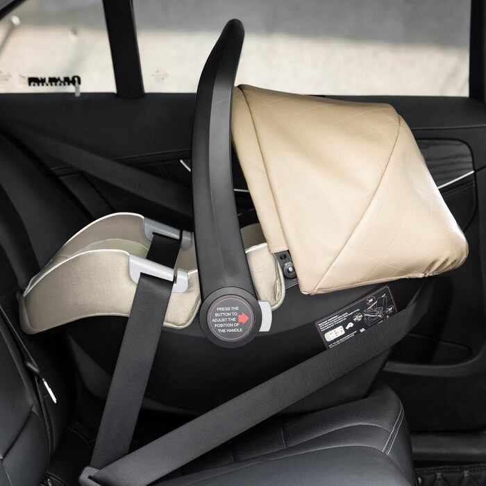 Дитяча коляска 3 в 1 Gcarebb з автокріслом, легка та портативна, комплект для новонароджених 0-4 роки, комбінована коляска з алюмінієвим каркасом