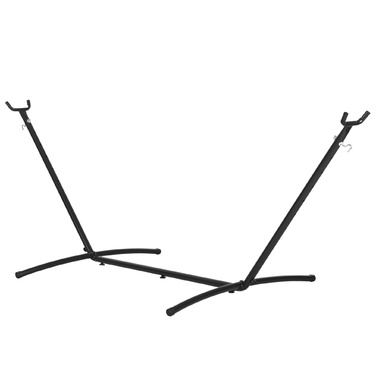 Стійка для гамака Outsunny для гамака Металева підставка з гачком 280 x 120 x 110 см до 120 кг для саду та пляжу