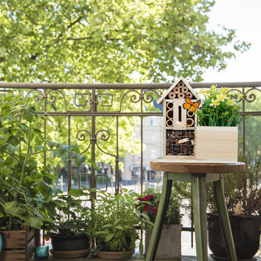 Relaxdays Квітковий горщик Bee Hotel Wood