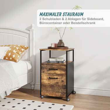 Ящик на колесах Relaxdays з двома шухлядами