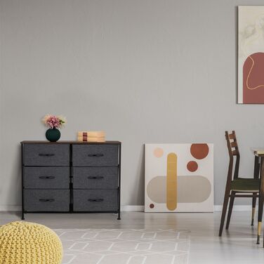 Комод Relaxdays з 6 висувними ящиками