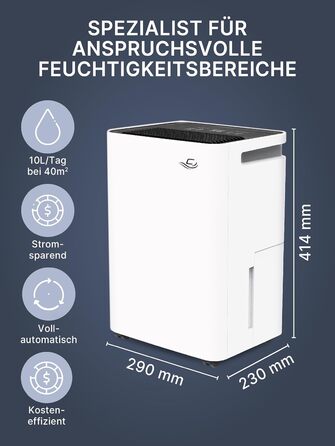 Вологопоглинач Comedes Demecto 10 Eco для дому та підвалу (25л/24г)