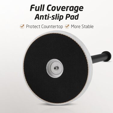 Тримач для паперових рушників KES з мармуру та нержавіючої сталі SUS304, підстільний, чорний, 14 см