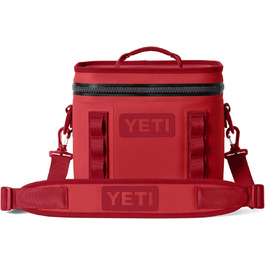 Чорний рюкзак-холодильник YETI Hopper Flip 8 (Rescue Red)
