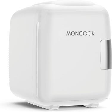 Mini-холодильник MONCOOK для спальні: компактний, портативний, тихий. Охлаждає та підігріває. 14л, білий. Ідеально для дому, офісу, авто, подорожей.