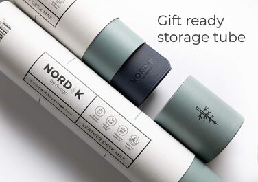 Килимок для столу Nordik з екошкіри та фетру, органайзер для кабелів (Midnight Blue, 89 x 43 см) — великий преміум килимок для миші та підкладка під письмо для домашнього офісу