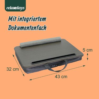 Подушка-підставка для ноутбука Relaxdays з кишенею