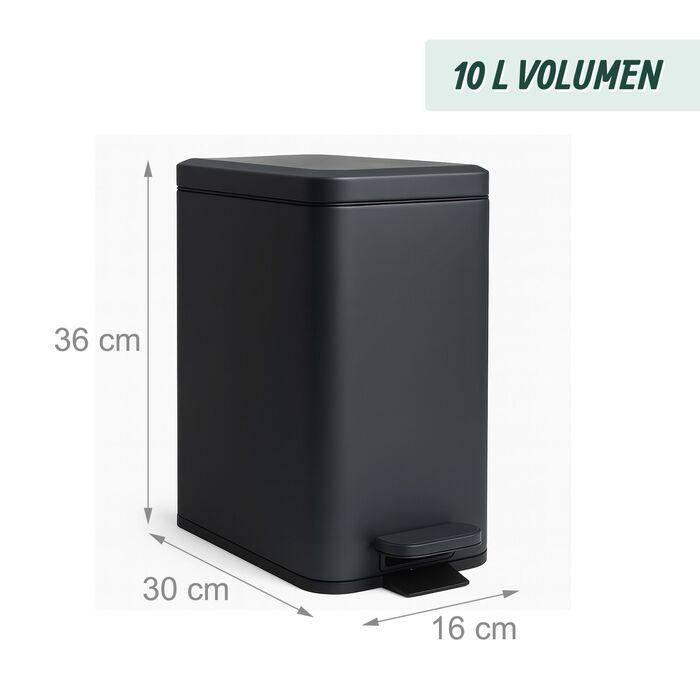 Відро для сміття Relaxdays, об'єм 10 літрів