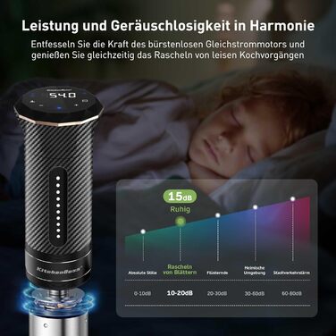 Су-від кухонний прилад KitchenBoss з Wi-Fi: стабільний, прецизійний, тихий, з LED-дисплеєм, IPX7, 1100W, 40°C-90°C