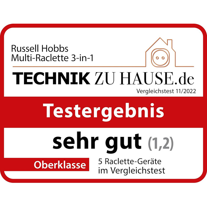 Ракуетниця Russell Hobbs Raclette Grill 8 осіб з 8 сковородами та дерев'яним шпателем, 2 грильні поверхні: з натурального каменю з жолобом для соку та антипригарне поворотне решітка/Teppanyaki, гриль для піци, 26280-56