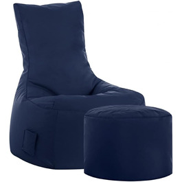 SEAT POINT only by MAGMA Beanbag Set Scuba Swing Stool Jeans Blue, SEAT POINT only by MAGMA Beanbag Set Scuba Swing Stool Jeans Blue