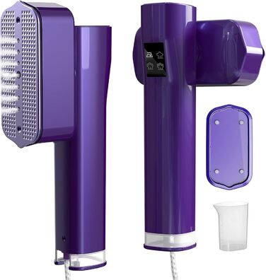 Портативний паровий випрямляч для подорожей 2-в-1, швидкий нагрів за 15 секунд (фіолетовий)
