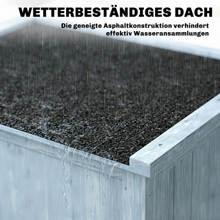 Садовий шафка з дерева, стійкий до погодних умов, навіс для інструментів з подвійними дверима, магнітний замок, для саду, тераси, 85 x 54 x 170 см, сірий