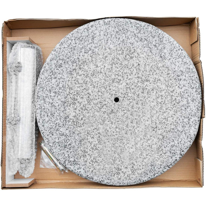 Підставка для парасольки Anndora Granit 25 кг, підставка для балкона, діаметр стійок до 48 мм (світло-сірий круглий конус)