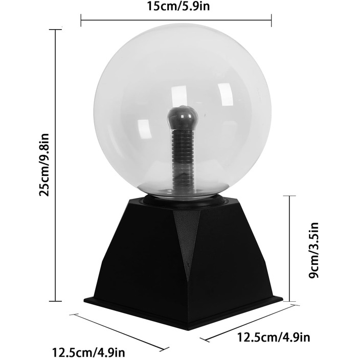 Плазмова куля Tealight, 12-сантиметрова чарівна плазмова куля, електростатична куля, чутлива до дотику блискавка, блакитна куля, що світиться на Різдво, подарунки, нова іграшка (6 дюймів)