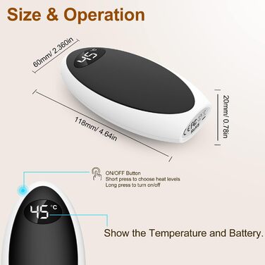 Грілка для рук Powerbank 5200mAh, USB, електрична, для активного відпочинку, зимовий подарунок для дітей, жінок та чоловіків (Чорний)