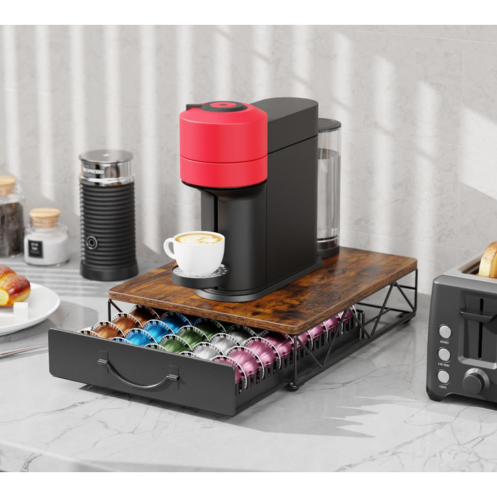 Організатор для капсул Nespresso Vertuo від HFHOME - на 40 великих або 60 маленьких капсул, з висувною шухлядою