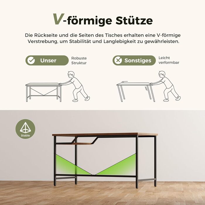 Комп'ютерний стіл Mericonia 120 см, ігровий стіл для невеликих приміщень, білий стіл для дому та офісу, стіл для студентів