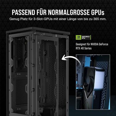 Корпус для ПК Corsair 2000D Airflow Mini ITX, чорний, сітчаста сталь, 3 слоти для GPU, оптимізований для охолодження, сучасні порти на передній панелі
