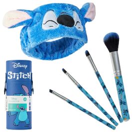 Набір для макіяжу Disney Lilo & Stitch - пензлик, пов'язка на голову, футляр (синій) - Подарунок для жінок