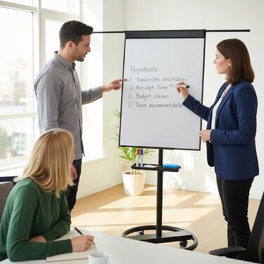 Дошка для письма Relaxdays Flipchart, 100x70 см, з двома кріпленнями