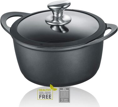 Каструля Berndes Vienna 24 см з антипригарним покриттям, 3.1 л, склокришкою, для всіх плит (в т.ч. індукційних)