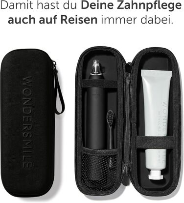 Електрична зубна щітка Wondersmile PRO - Перевірена TÜV, 4 режими, 60 днів роботи від акумулятора, чорний комплект для догляду за порожниною рота