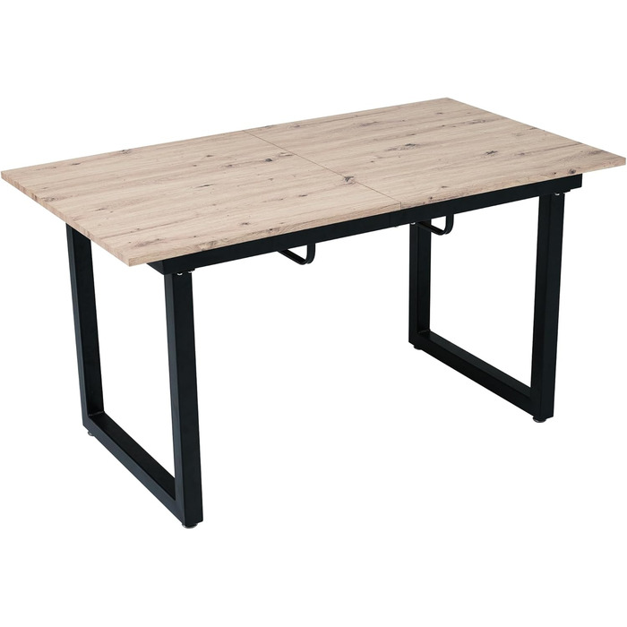 Розсувний обідній стіл Merax, 140/180x80x75 см, білий, металеві ніжки