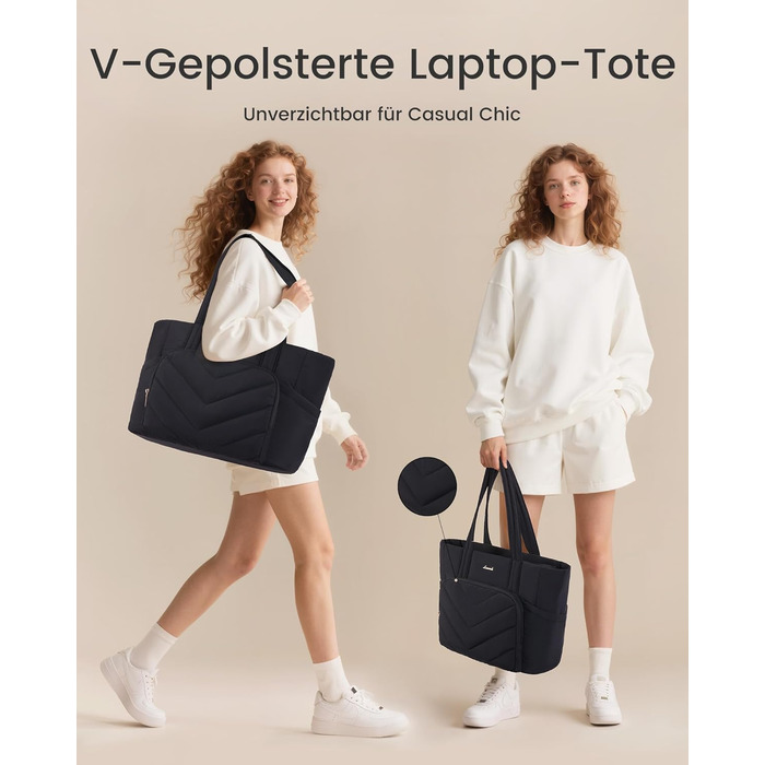 LOVEVOOK Сумка-шопер для жінок, велика, легка, торбинка-шопер, 15.6