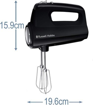 Міксер ручний електричний Russell Hobbs Desire 350W, чорний матовий - для тіста та збивання