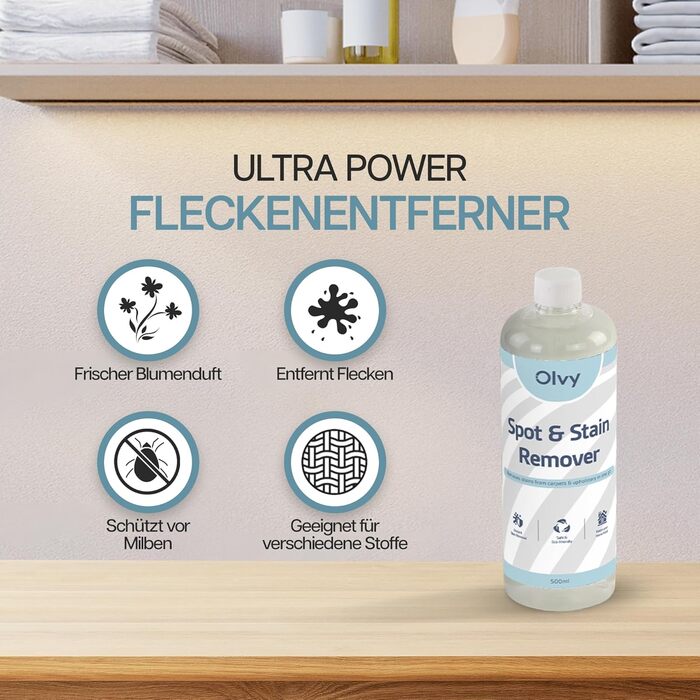 Olvy Teppichreiniger PRO: професійний пароочисник для килимів та м'яких меблів з підігрівом до 100°C, 1650W, з миючим засобом, для чищення диванів, матраців та оббивки