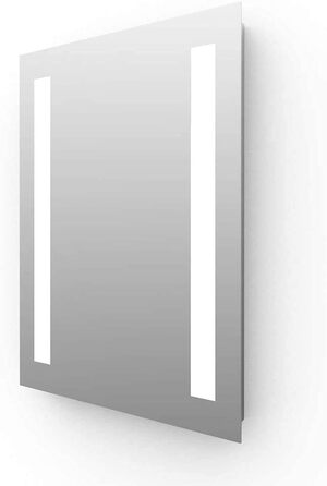 Елегантне дзеркало для ванної кімнати з LED-підсвічуванням 45x60 см, холодне біле світло, IP44, енергозберігаюче, 60L x 45B см