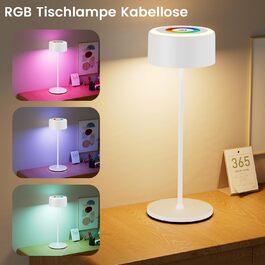 LED-лампа настільна акумуляторна з регулюванням яскравості, перезарядна, 3000-6000K+RGB, USB-C, для дому та вулиці, водонепроникна (IP54), алюмінієва