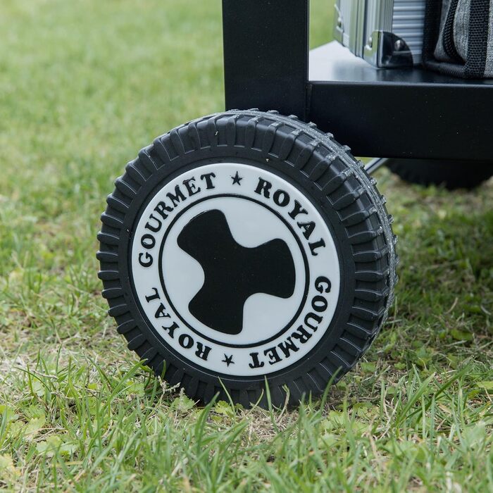 Столик Royal Gourmet PC3404S на коліщатках з контейнером для сміття, для вулиці, саду, тераси, грилю, кухні, візок для приготування їжі, 76,2 x 48,3 см, стільниця з нержавіючої сталі, сріблястий