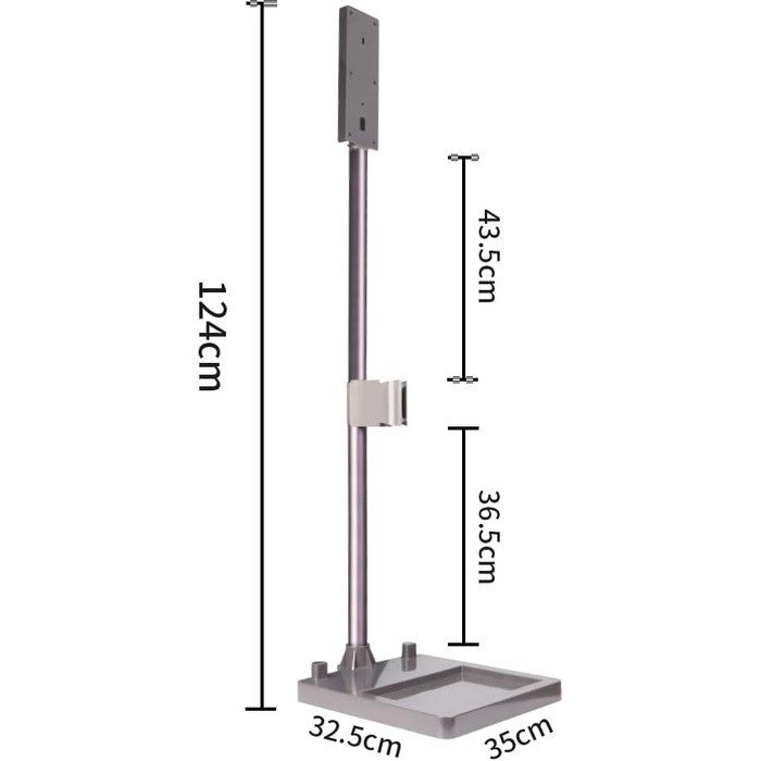 Підставка для пилососа Dyson V15 V12 V11 V10 V8 V7, алюміній, слот для кабелю, стабільний, без свердління, сірий