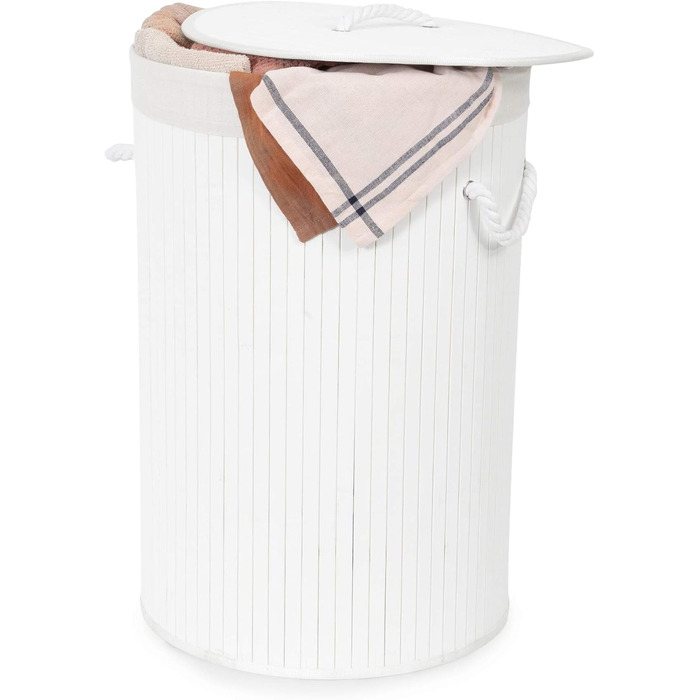 Кошик для білизни з бамбука знімний мішок - стильний аксесуар для ванної, спальні або пральні, декоративне зберігання
