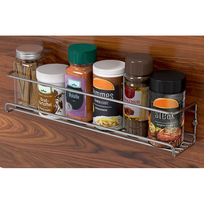 Металева полиця для спецій DECO HOUSE-Набір з 4 предметів-для зберігання спецій, в якості кухонної полиці, вкладиша в шафу, органайзера , полиці для ванної, прикраси
