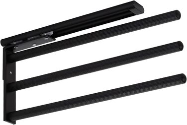 Тримач для рушників SOTECH TED, алюміній, 3-ярусний, телескопічний, чорний матовий (325-487 мм)