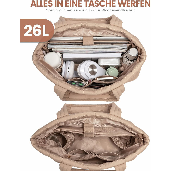 Сумка для ноутбука LOVEVOOK для жінок, 15.6 дюймів, хакі. Сумка-шоппер, робоча сумка, сумка для навчання, офісна сумка, сумка через плече для бізнесу та навчання