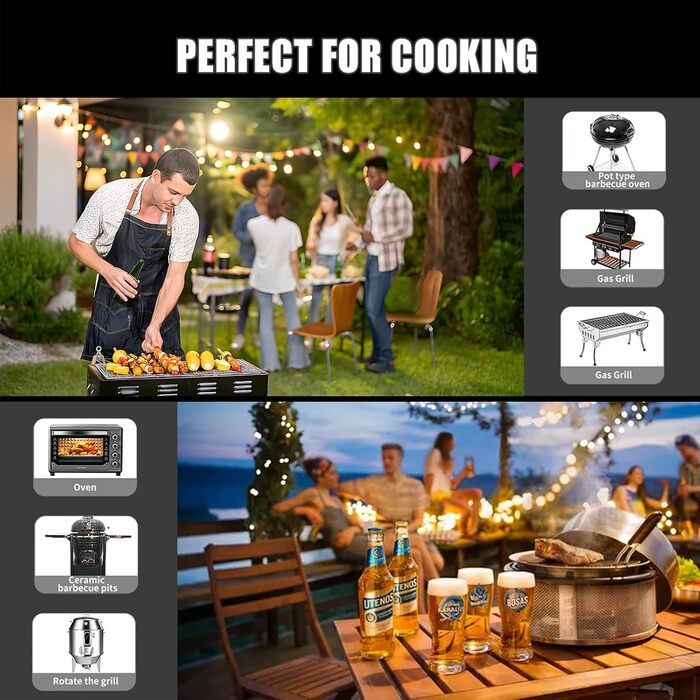 Бездротовий термометр для м'яса ANTELA з Bluetooth 200M, LCD дисплеєм, сигналом та APP, для приготування на грилі, BBQ та в духовці