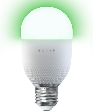 Лампа для монітора Razer Aether Smart Bulb E27 з RGB підсвічуванням для геймінгу, сенсорним керуванням та регулюванням температури кольору та яскравості