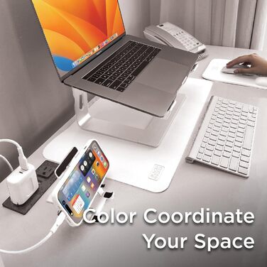 Килимок для столу Black+Decker зі штучної шкіри для клавіатури та миші, захисний підкладник для геймінгу та домашнього офісу (Білий/Сад, 40x81 см)