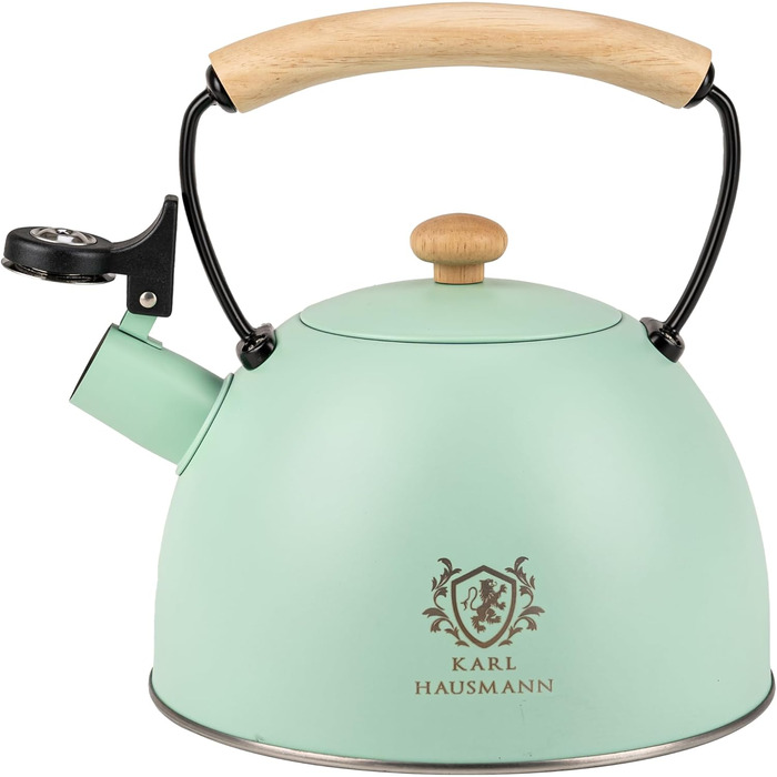 Електричний чайник Karl Hausmann 2.5L з автоматичним свистком - нержавіюча сталь, для Induktion, Gas та Electric плит