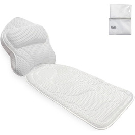 Подушка для ванни, швидковисихаюча, велика сітчаста подушка для тіла, з мішком для білизни та петелькою, біла